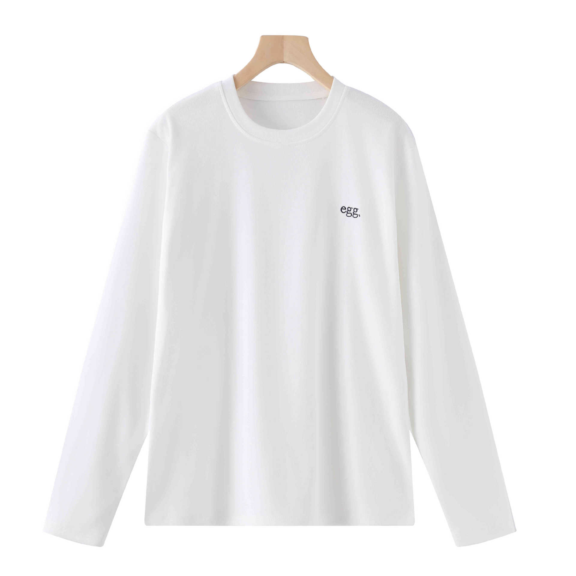 J092 鸡蛋家同 款刺绣休闲打底衫