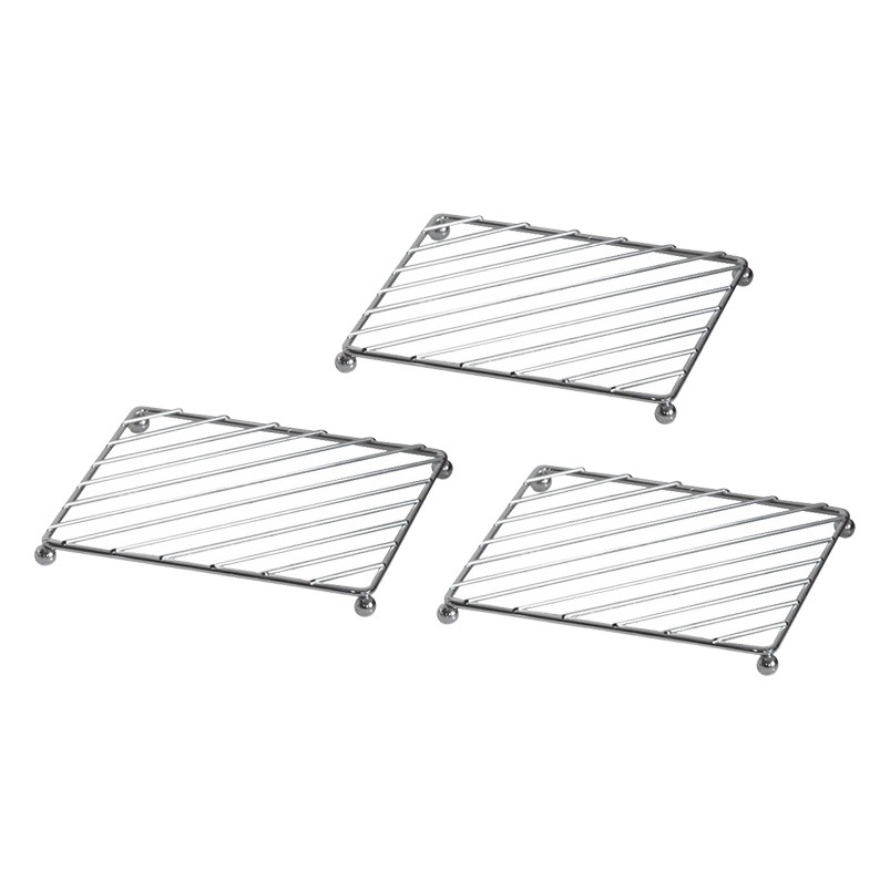 Ou runzhe de acero inoxidable de malla gruesa cuadrada estera de olla caliente estera de aislamiento de escritorio de cocina mesa de comedor antideslizante estera de olla antiquemaduras