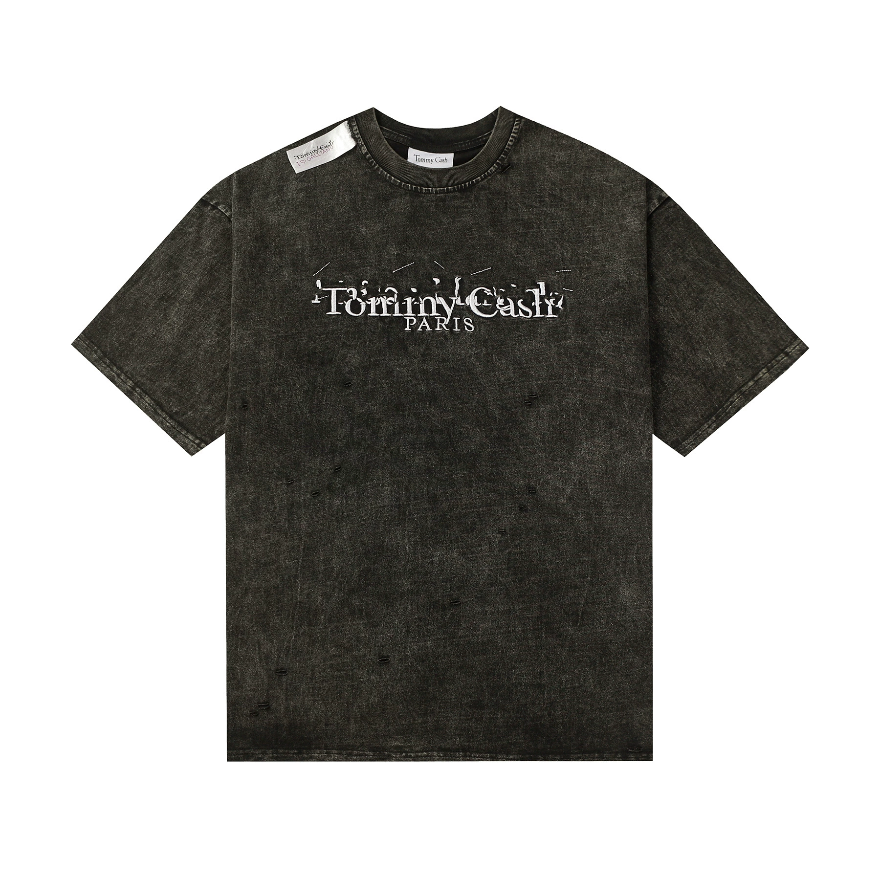 Maison Margiela 24SS коллекция MM6 цифровой узор круглый вырез мужской и женский модный бренд укороченный рукав футболка серия