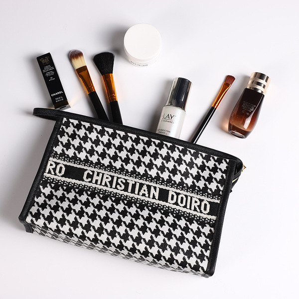 capacious handheld cosmetic bag