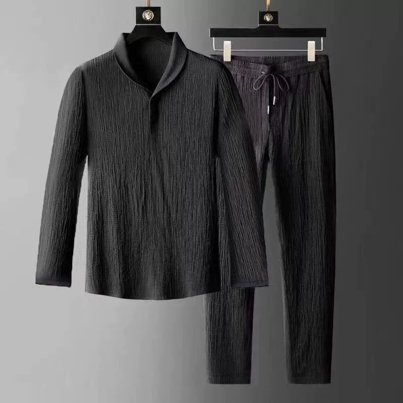 Light and thin demi-season set, shirt, Spring/Fall 2024 model