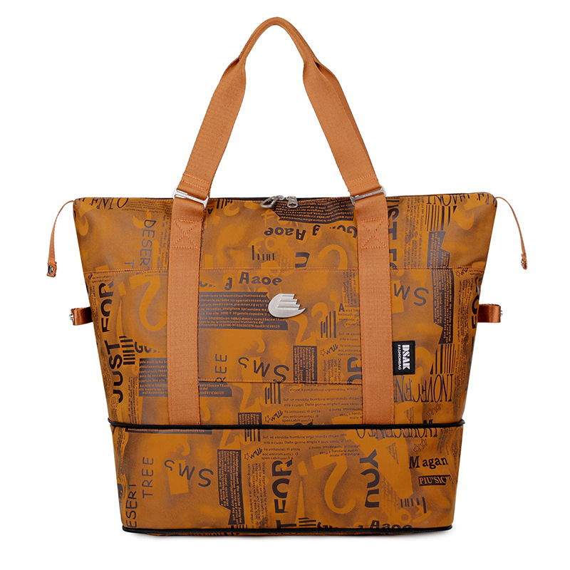 Υπαίθρια σπορ για τουρισμό, διαχωρισμός στεγνού και υγρού, τσάντα αποσκευών γυμναστικής pull rod, αποθήκευση μεγάλης χωρητικότητας, φορητή_voghion.com