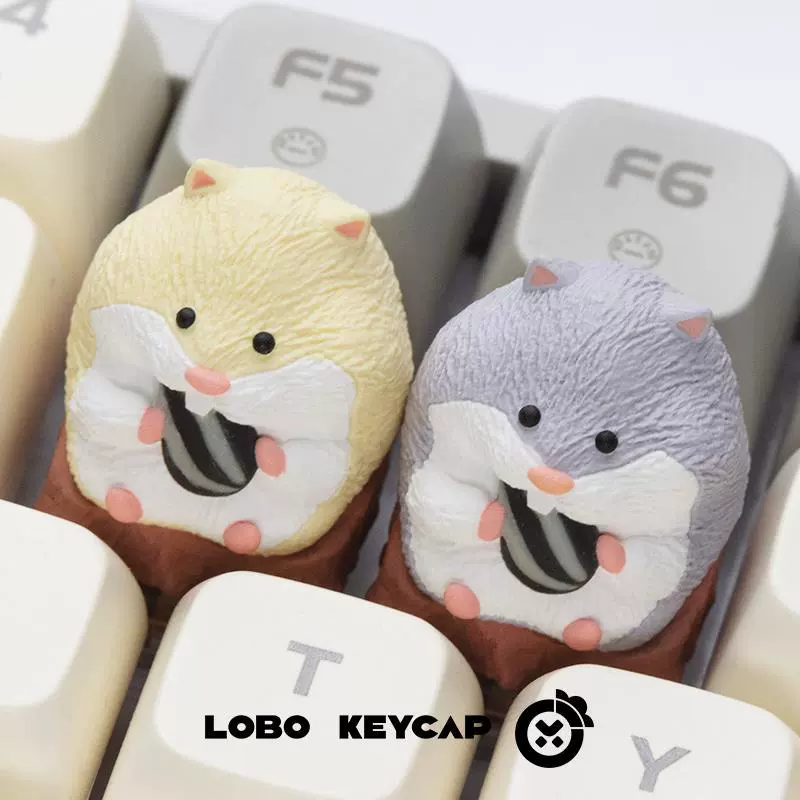 ЛОБО серия хомячка Pudding Maci resin keycap для механической клавиатуры - персонализированныйby 无限键造