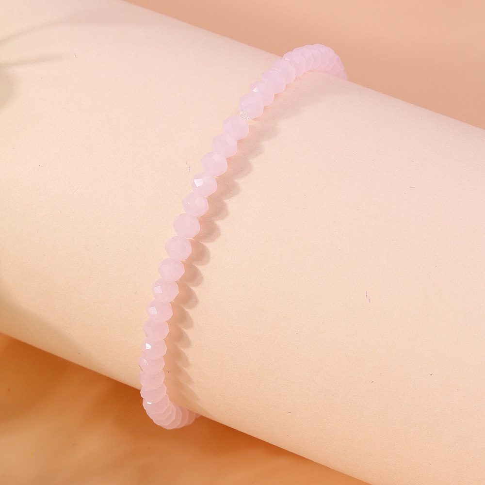 7g Weight Bracelets Classification Glass Chain Material Beaded Chain Chain Type 1 Piece Quantity Holiday, Daily Occasion Glass Material Solid Color Pattern All Seasons Season Unisex Gender Simple Style, Classic Style Style Simple Style Classic Style Solid Color Glass Beaded Chain Beaded Bracelets Wholesale 12