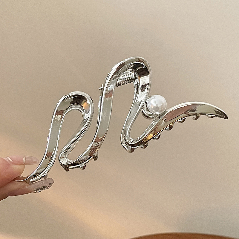 Clip de agarre de ácido acético para mujer, horquilla de disco en la parte posterior de la cabeza, rojo de red, nuevo clip de tiburón 2025, horquilla de alta gama, tocado