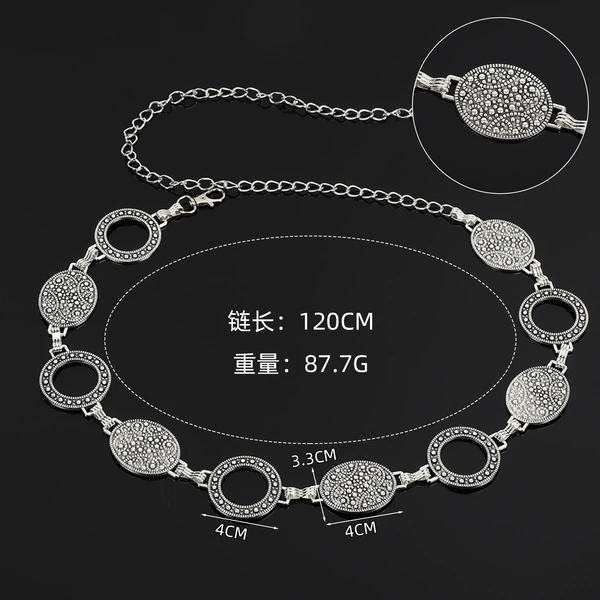 【ZS--021】Circle + Oval Carving--Silver