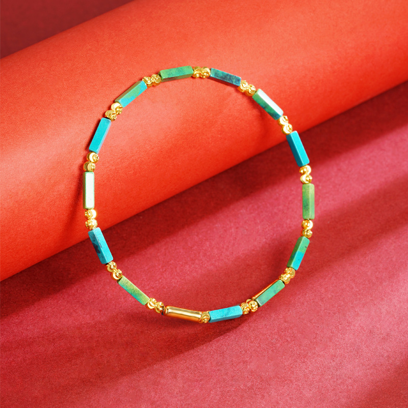 Pulsera de pino verde Perla de tubo s2725