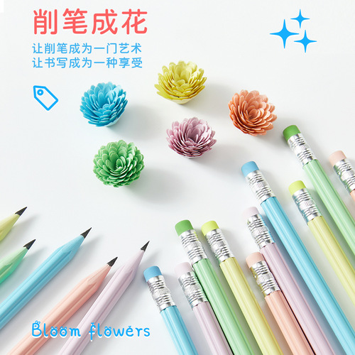 Handwritten Diary Pencil, Zhenglin Petal Flower Shape Pencil, Heart Shape Pencil, 50 Pcs Tumbler HB Pencil, 2B Pencil