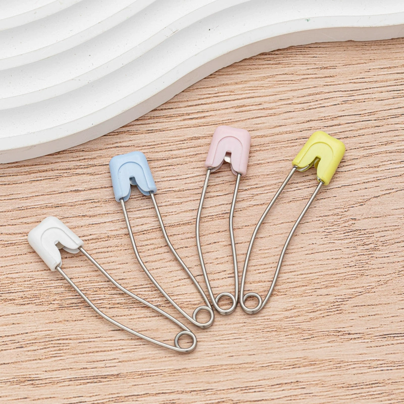 Цветная стальная проволока изогнутая безопасная булавка индивидуальная банановая булавка для детей страхование высокого качества из нержавеющей стали