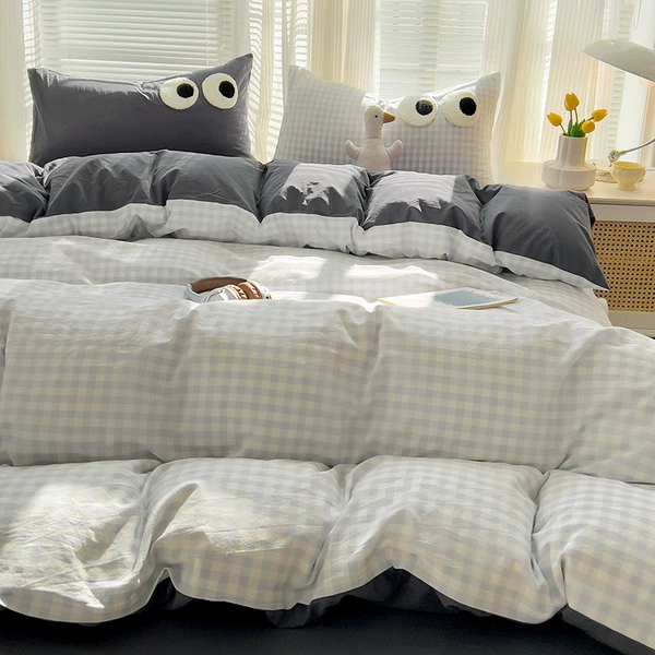 Big Eyes-Light Blue Grid [Export quality Mother and baby available]