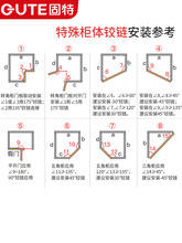 YO3H批发165大角度铰链液压缓冲阻尼特殊负30转角柜门烟斗合页45