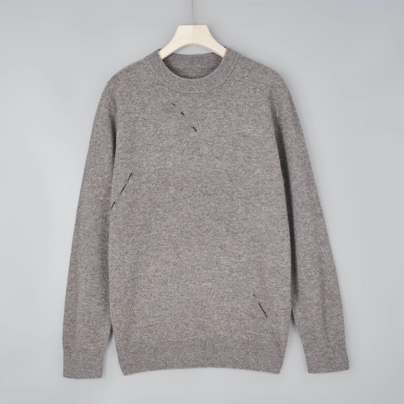 2025 basic men’s flat thickened pure cashmere sweater