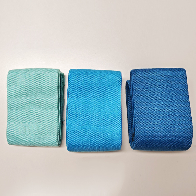 Cinturón de tracción de yoga transfronterizo, anillo de cadera de algodón de poliéster, cinturón de resistencia de elevación de cadera en cuclillas, conjunto de anillo elástico de fitness tejido en stock