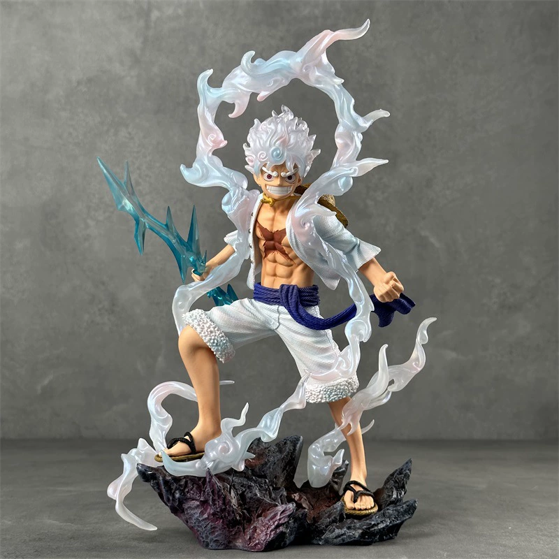 One Piece Fifth Gear Nika Lufei LX Lufei Fifth Gear Lightning Form Animation Hand-made Statue Model Ornaments