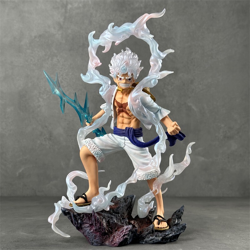 One Piece Fifth Gear Nika Lufei LX Lufei Fifth Gear Lightning Form Animation Hand-made Statue Model Ornaments
