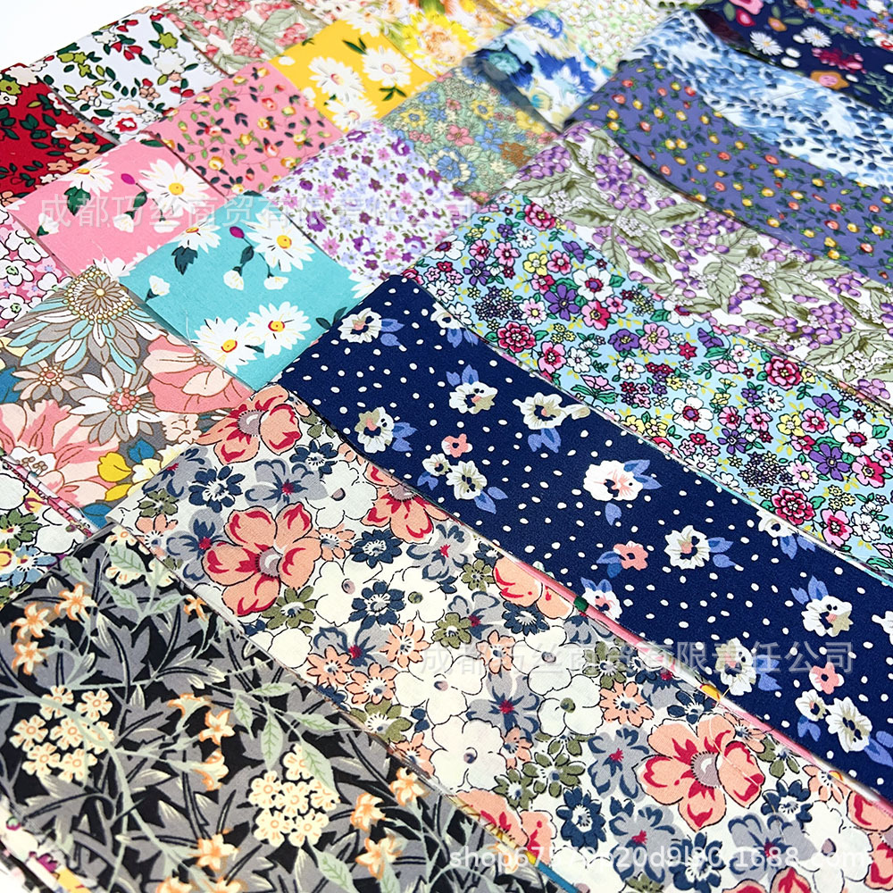 素色长条型纯棉面料彩色diy手工布组纯色布料棉布条蛋糕卷小碎花