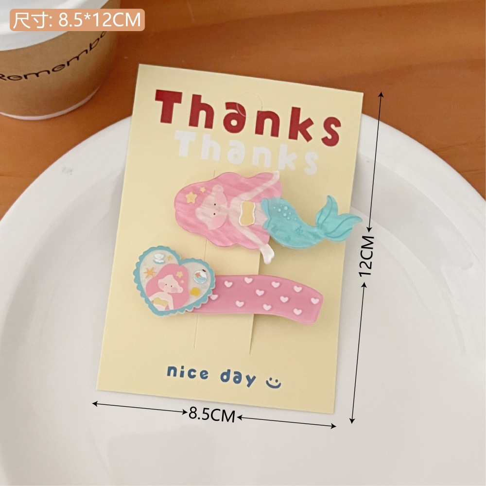 2 paquetes de jugos de moda creativos, pinza para el cabello sin costuras, accesorios para el cabello, pinza para el flequillo lateral de la niña de la fruta, pinza para el cabello rota, tocado