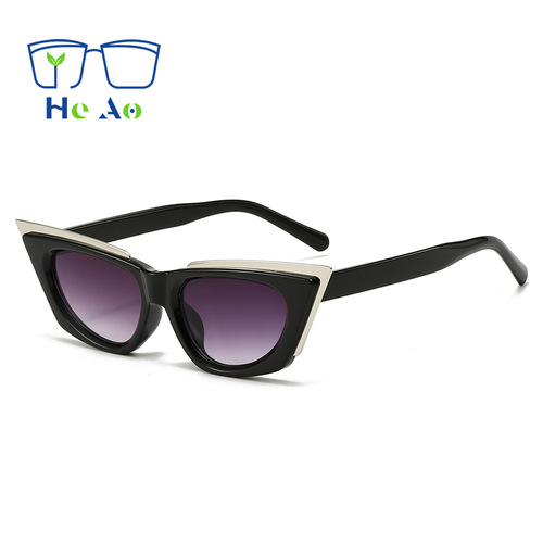 Huo Ao Cross-border New Cat-eye Sunglasses for Women, High-end Sense of Fashion, Punk Style, Personality Dark Glasses, Nightclub Fashion Show