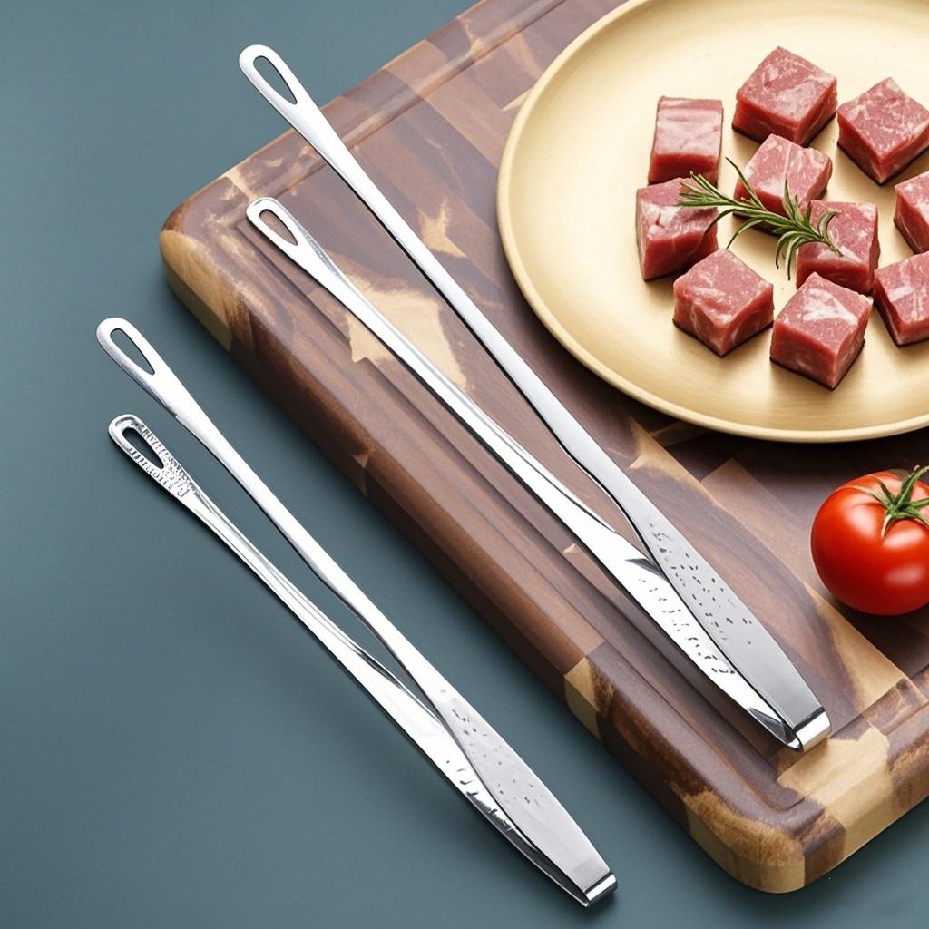 厨房家用304不锈钢韩式烤肉夹子烧烤食品牛排韩国料理自助餐小夹