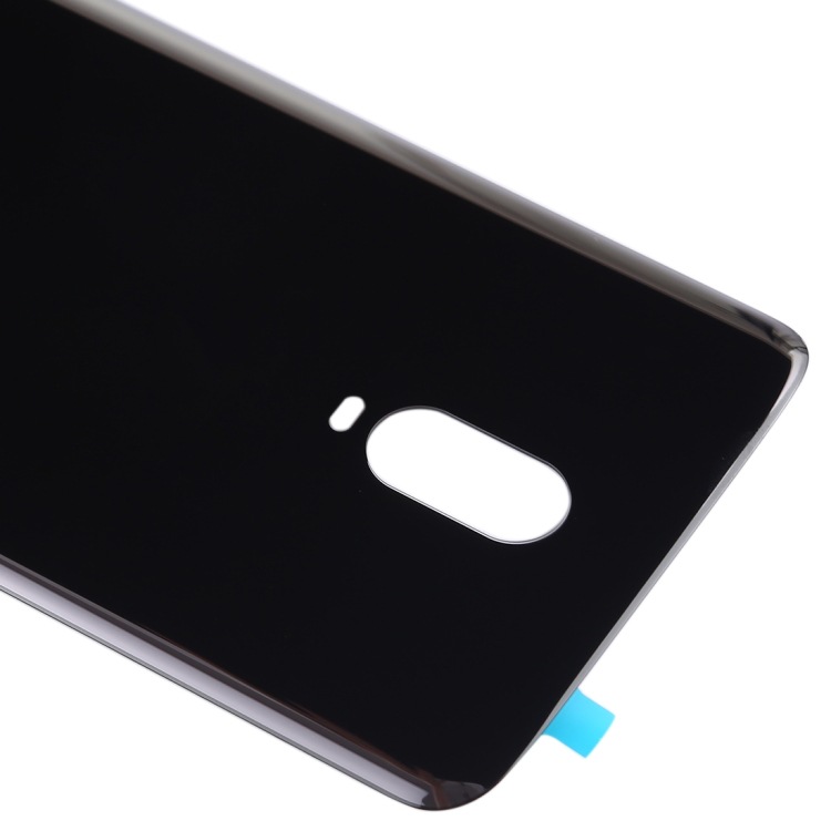 Aplicable para OnePlus 6T cubierta trasera de batería brillante original (color: negro)