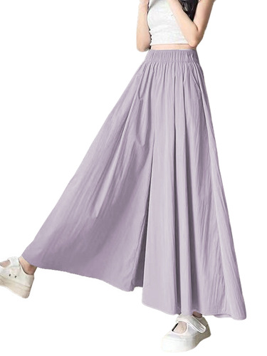 Lazy style Yamamoto culottes for women's spring and summer 2026 new high-waist casual skirt, drooping ice silk wide-leg pants