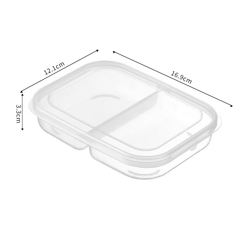 日式收纳盒冰箱专用冷藏冷冻肉分装六格保鲜盒可微波透明塑料盒|undefined