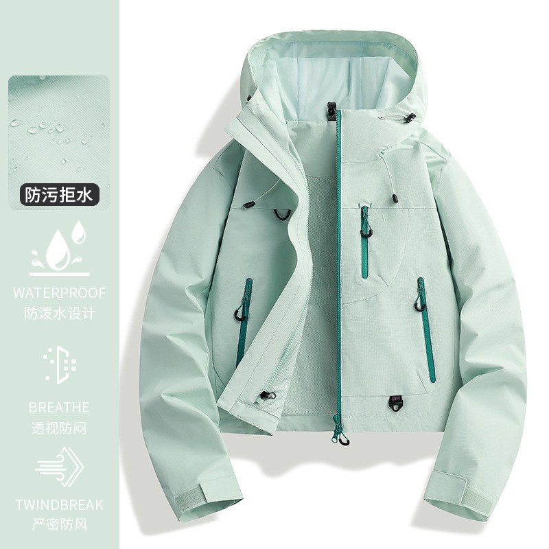 多巴胺冲锋衣女款2025新款户外三合一小个子超好看穿搭登山服外套|undefined