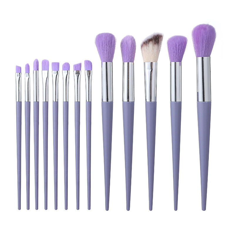 Principiante 13 pinceles de maquillaje traje conjunto completo super suave cepillo ojos estudiante barato almacenamiento portátil