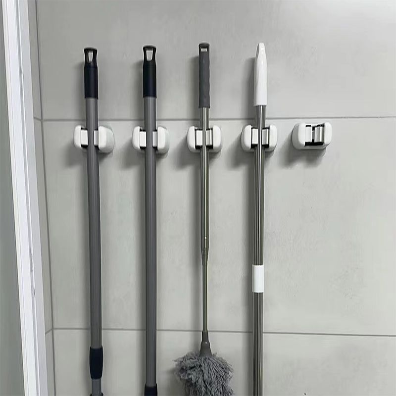 浴室モップ壁掛けラック、浴室収納アーティファクト、スナップフック、ほうき、パンチフリー、モップ、強力|undefined