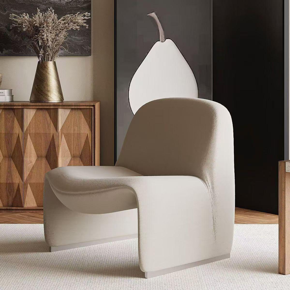 Light Luxury Home Bedroom Internet Celebrity Lazy Sofa Single Sofa Chair Cream Style Hotel Living Room Leisure Chair