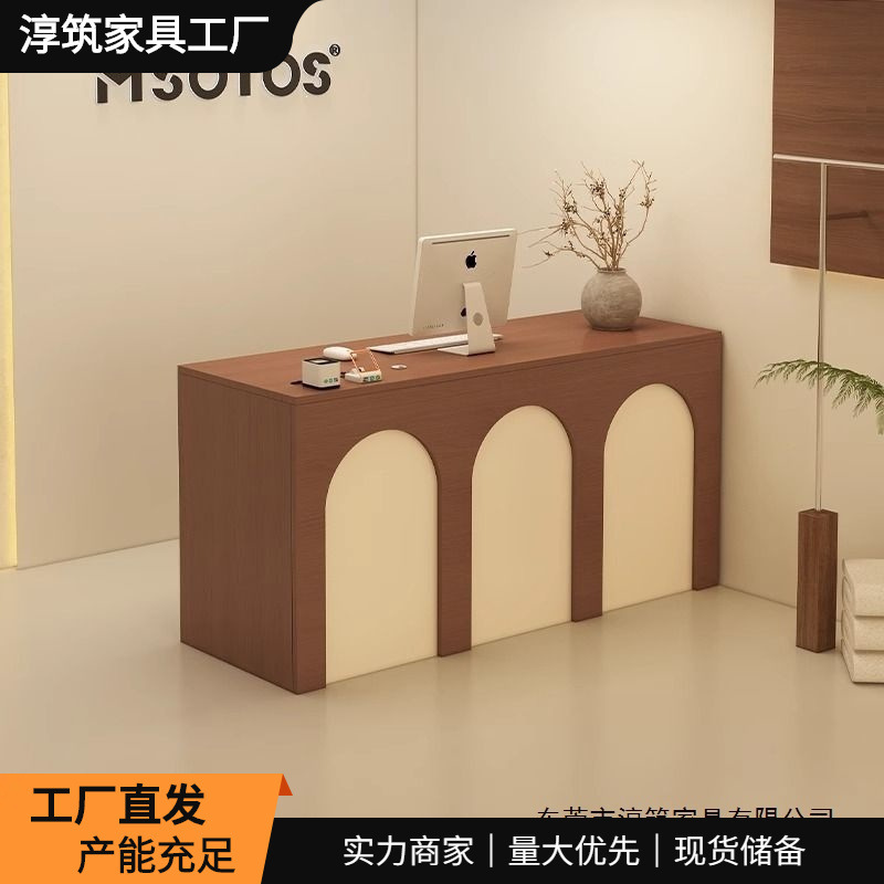 Bar counter, reception desk for clothing store, flower shop, antique-style front desk, simple modern cash register counter, small beauty salon counter Bar counter, reception desk for clothing store, flower shop, antique-style front desk, simple modern cash register counter, small beauty salon counter