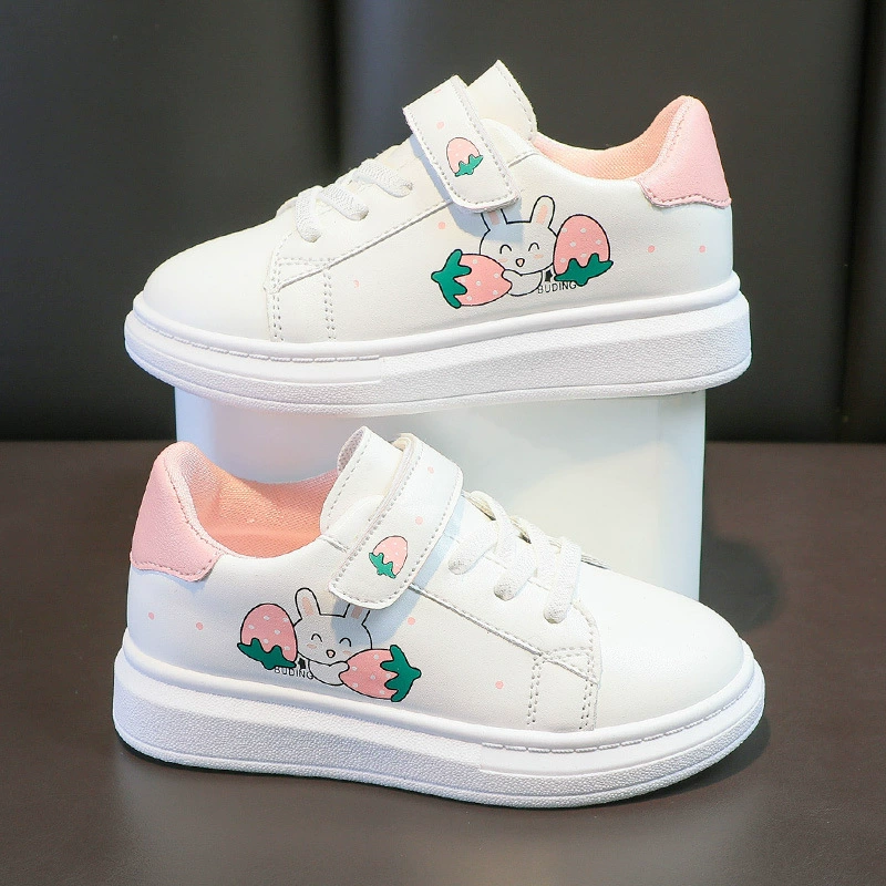 White shoes, children's cute sneakers, casual footwear, sports shoes, for teenagers