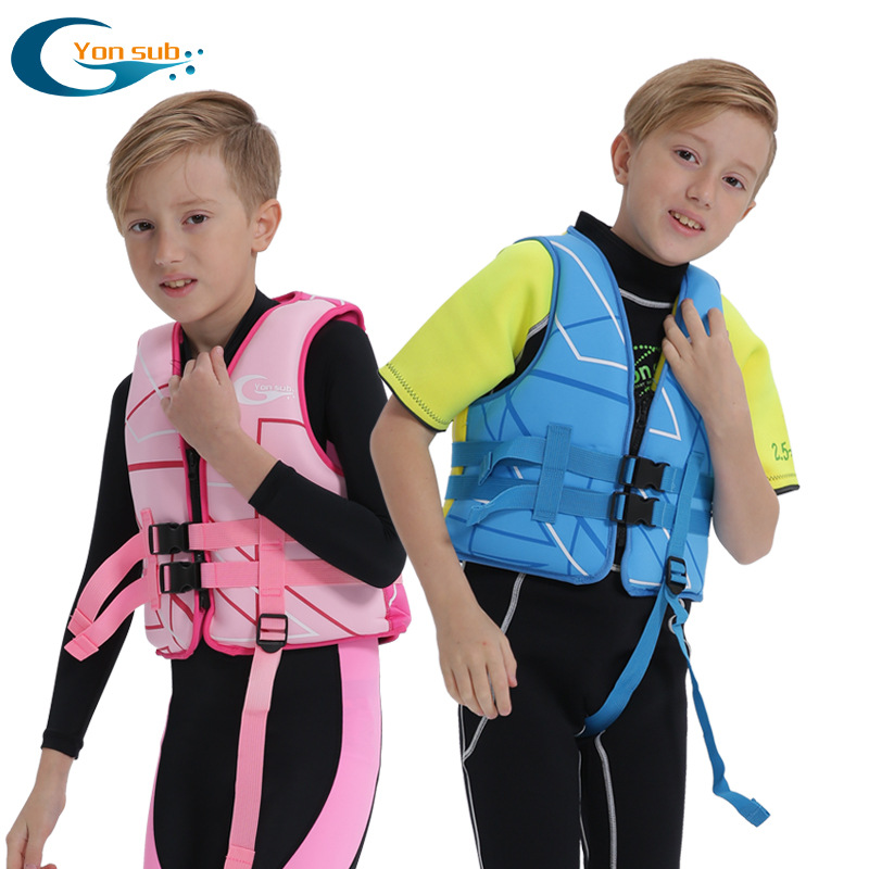 Children's Aid Swimsuit Beach Water Play Warm Colorful Vest High Buoyancy Sleeveless Life Jacket For Boys And Girls_voghion.com