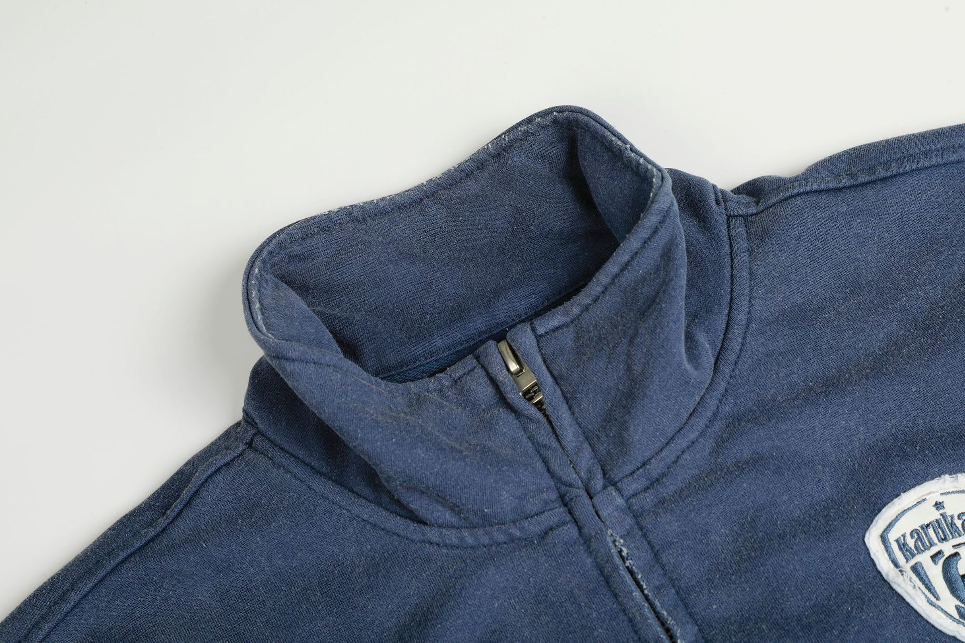 11KN Vintage Embroidered Stand Collar Zip-Up Jacket
