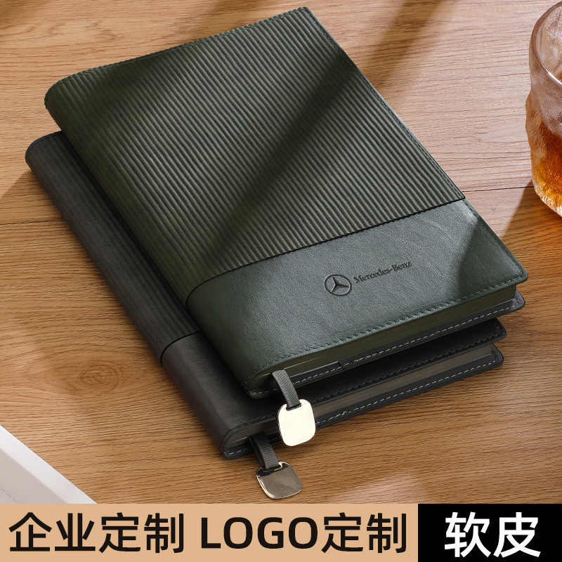 A5 notebook custom high-end stitching leather gift box suit business meeting notepad logo custom A5 notebook custom high-end stitching leather gift box suit business meeting notepad logo custom