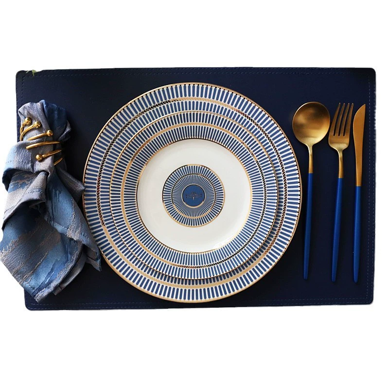 Villa, dinner plate, tableware, set, European style, light luxury style