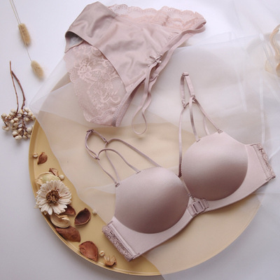 Caliente 3511 frente hebilla sujetador traje inalámbrico sexy pequeño pecho push up ajustable de cierre de mama belleza ropa interior para mujeres