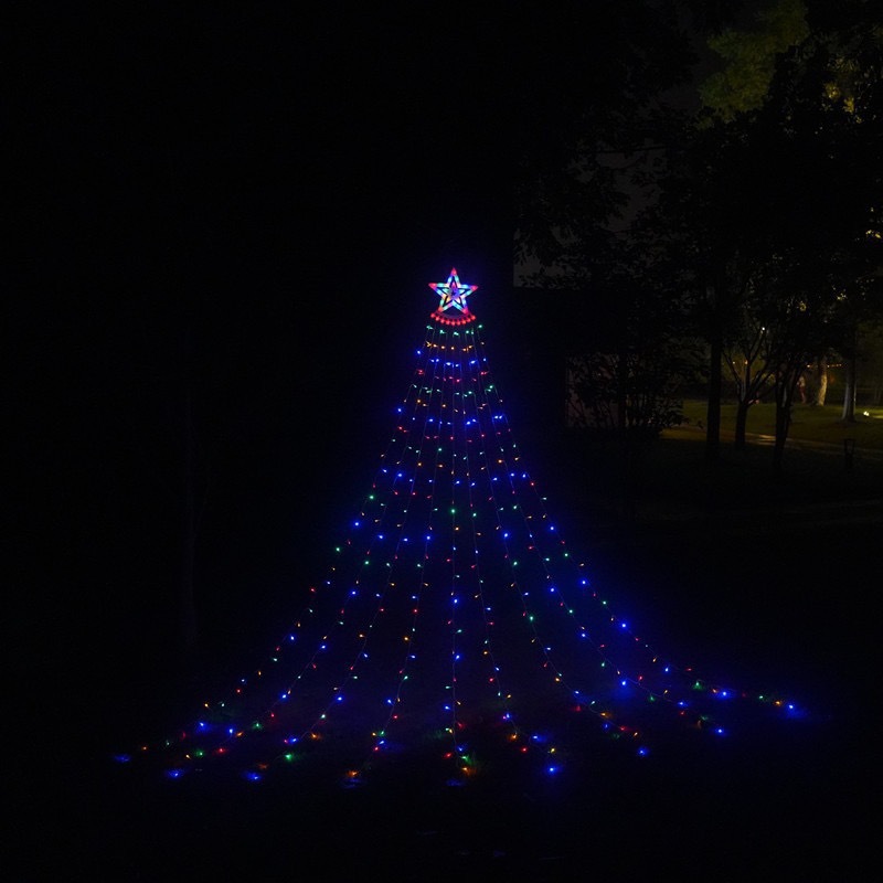 LED Pentagram Waterfall Lights 1