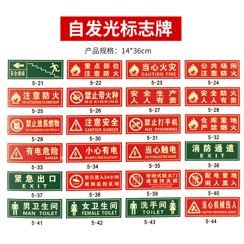 Safety Exit Wall Stickers Fire Inspection Necessary PVC Logo Stickers Carefully Slide Steps Emergency Logo