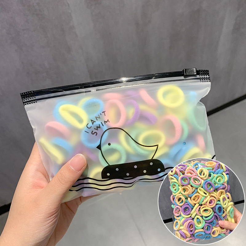 El anillo de la toalla del pelo de la banda del pelo del pulgar no lastima el pelo banda de goma elástica alta accesorios lindos para el cabello cuerda de pelo pequeña para niñas