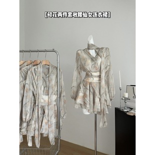 �ļ��L��v�I������ѩ���Sɫ�黨�B��ȹ�ɼ���������Ů��ȹ