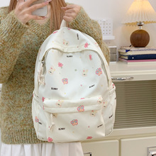 双肩包初高中少女大容量背包日系书包清新大学生碎花可爱新款2025