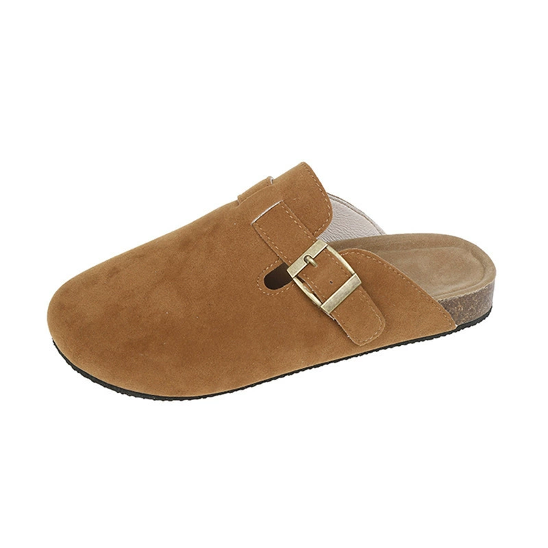 Мюли Birkenstock женские, пробковая платформа, толстая подошва, закрытый носок