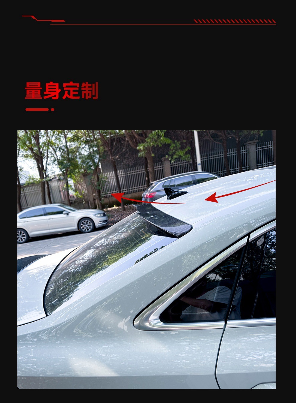 Applicable to 2020 Audi A3 8Y sedan version Sedan blade top wing tail wing fixed wing cross-border modification accessories