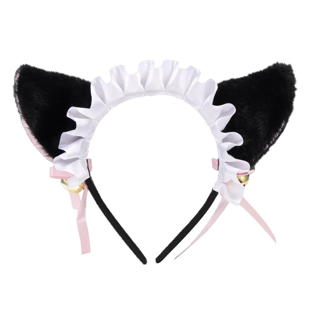 Amazon transfronteriza orejas de gato campana diadema Cos gato Niña Accesorios para el cabello accesorios de Navidad de Halloween tocado Accesorios