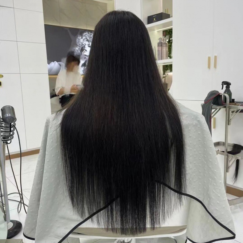 고품질 검은 두꺼운 스트립 운남 머리 깃털 45cm