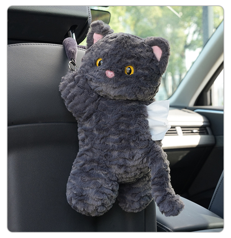 Car Tissue Box New Cute Penguin Plush Doll Car Chair Back Hanging Bag Paper Box for Women