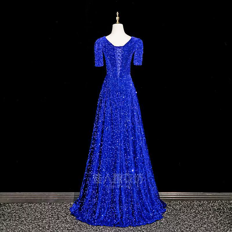 Evening dress, colored wedding dress, high-quality style