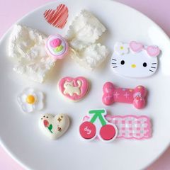 クロスボーダー小紅書と同じスタイルの蝶結び愛猫下駄バックル漫画かわいい立体取り外し可能な靴の花