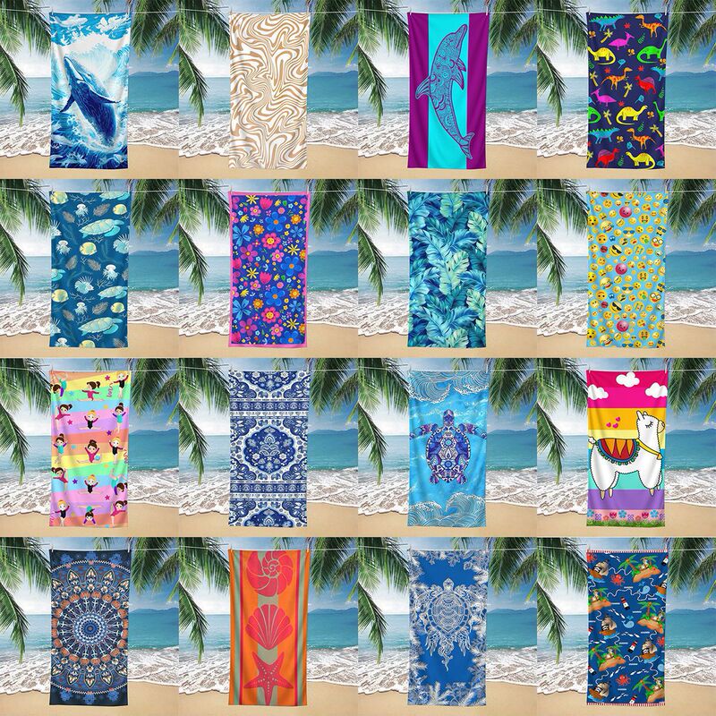 Cross-Border Digital Printed Beach Towel, Microfiber Bath Towel, Quick-Drying, Water-Absorbent, Surfing Travel Beach Towel Cross-Border Digital Printed Beach Towel, Microfiber Bath Towel, Quick-Drying, Water-Absorbent, Surfing Travel Beach Towel